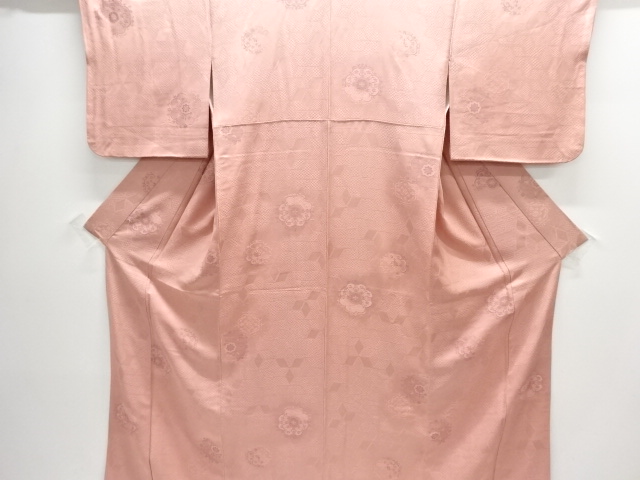 華紋模様織り出し色無地着物